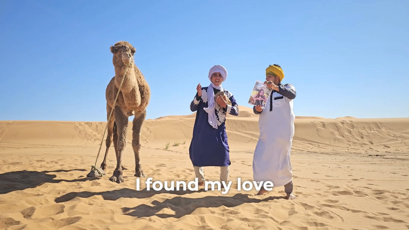 Liefdesvideo Sahara kameel | Valentijnsvideo cadeau | Zandflix