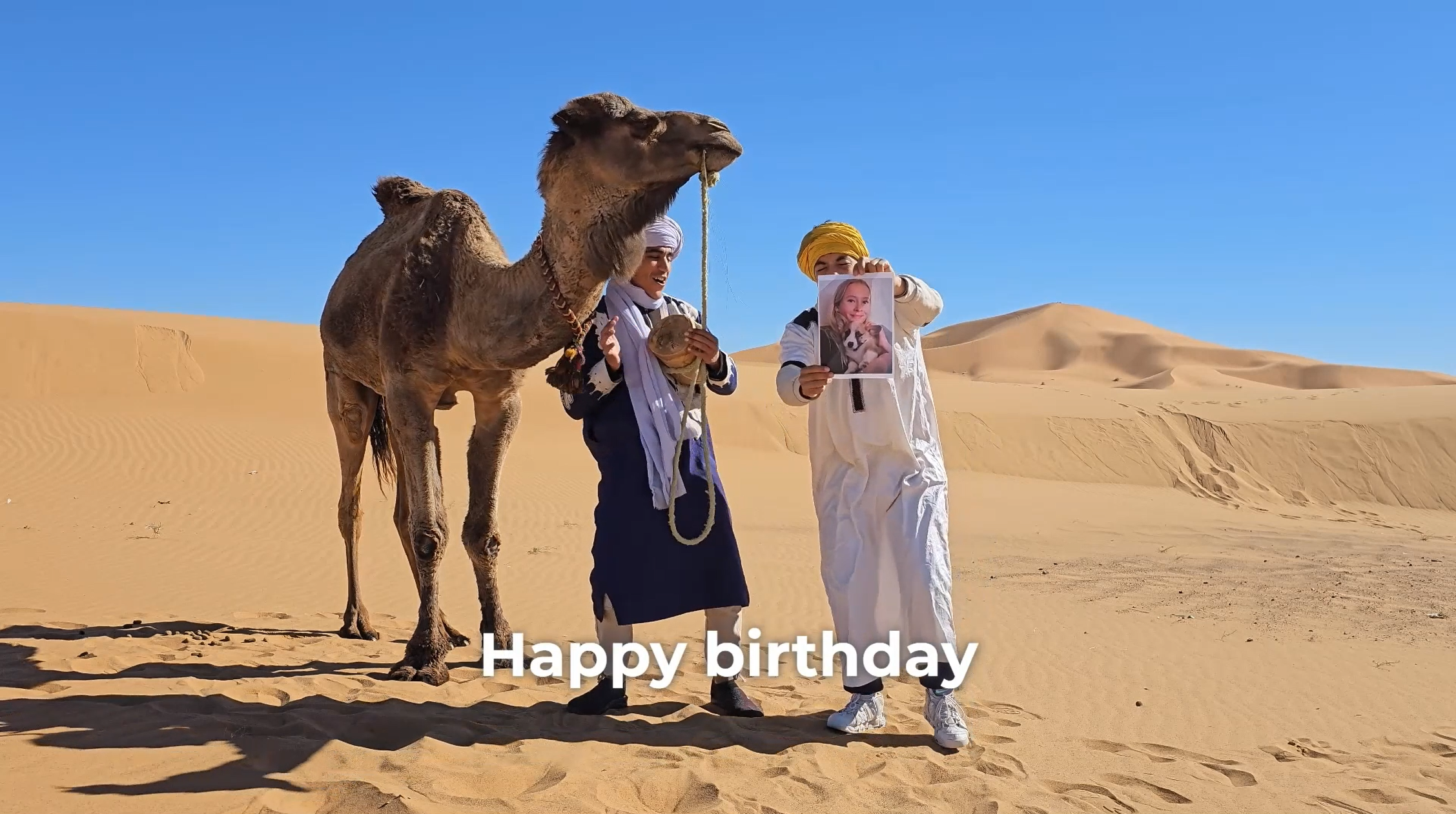 Verjaardagsvideo met kameel | Origineel cadeau idee | Zandflix