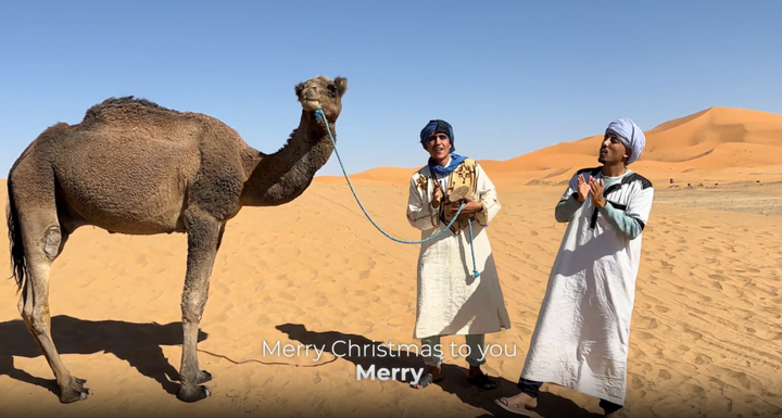 Kerstvideo met kameel
